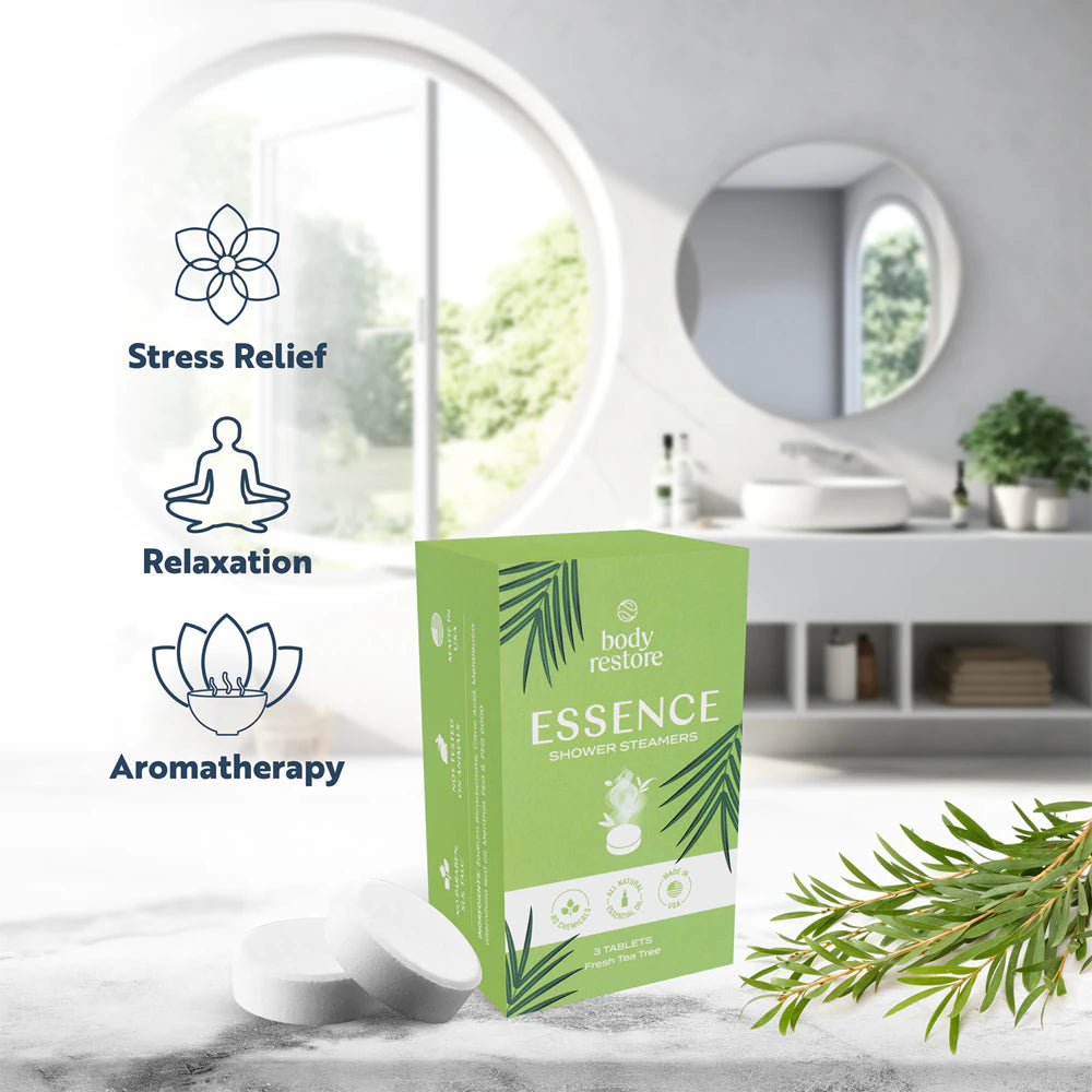 Duschdampfer mit frischem Teebaumöl (3er-Pack) 